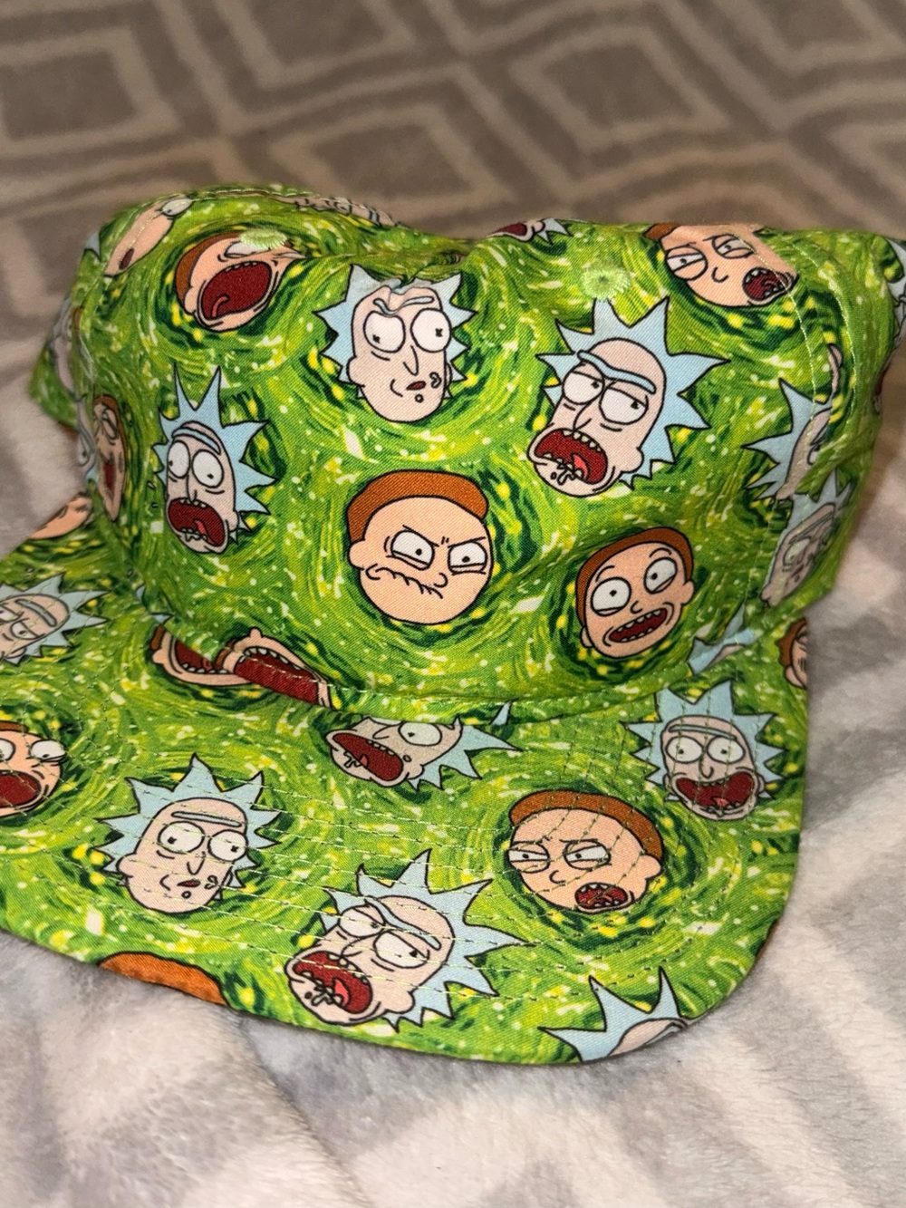 Rick and Morty Green Graphic Bucket Hat